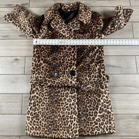 🐆1960’s Vintage Fairmoor Somali Faux Fur Leopard Coat with belt Safari Coat - Picture 11 of 16